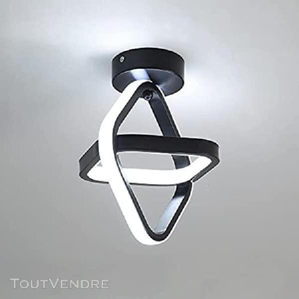 Goeco plafonnier led, lampe de lustre moderne noir plafonnie