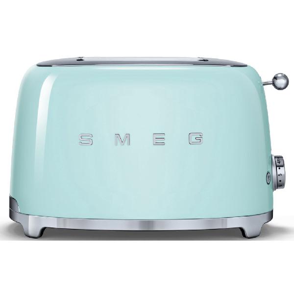 smeg - grille-pain vert d'eau - tsf01pgeu - grille-pain -