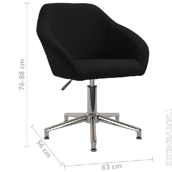 Chaise pivotante de bureau noir tissu yue