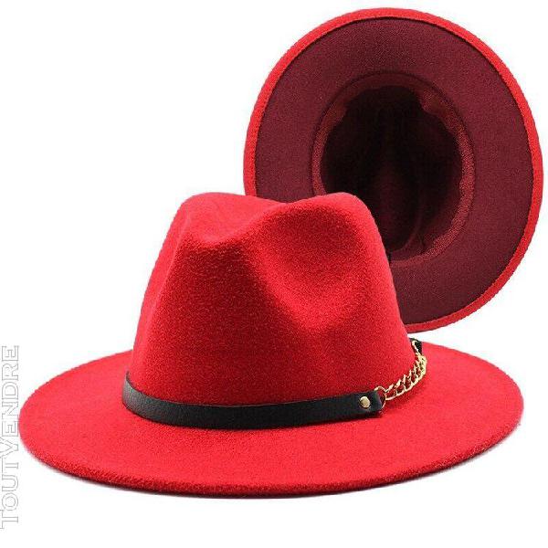 chapeau fedora rose double face, couleur, pour couple, jazz,