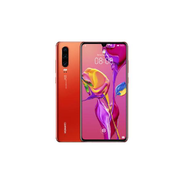 huawei - huawei p30 6gb/128gb amber sunrise dual sim