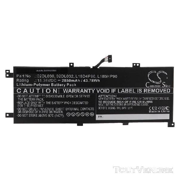 Vhbw batterie remplacement pour lenovo 02dl030, 02dl031, 02d