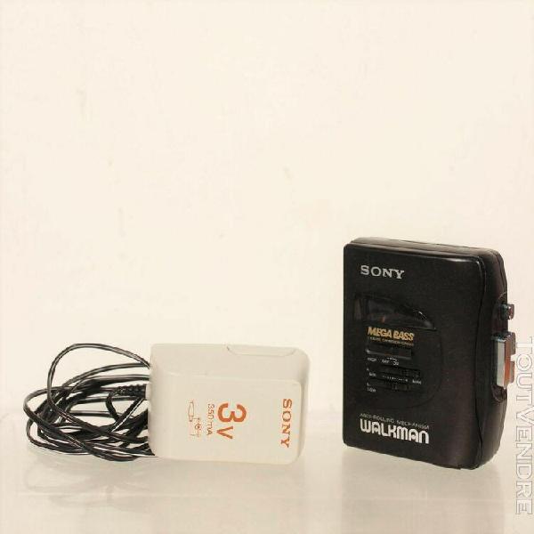 sony walkman mega bass baladeur cassette hs + transformateur