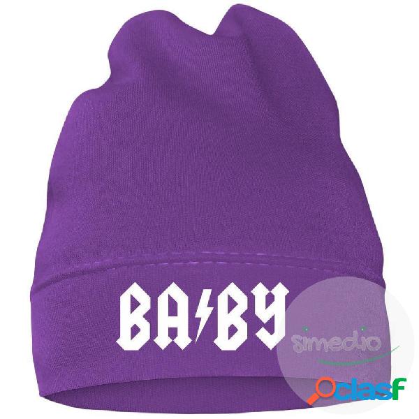 Bonnet bébé imprimé: BABY (7 couleurs au choix) - Blanc 42 (jusqu'à 3 mois)