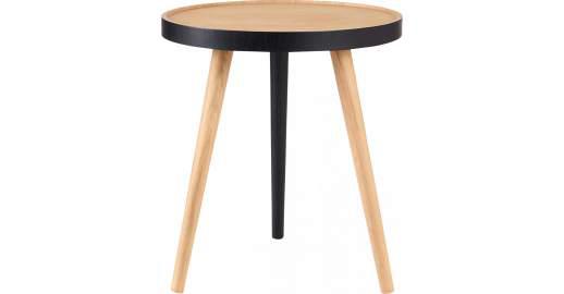 Okami table d&#39;appoint - hauteur 50 cm - noir et naturel