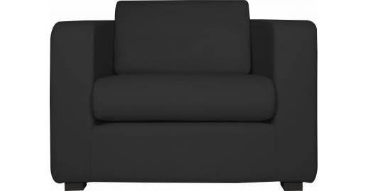 Porto fauteuil en cuir - noir