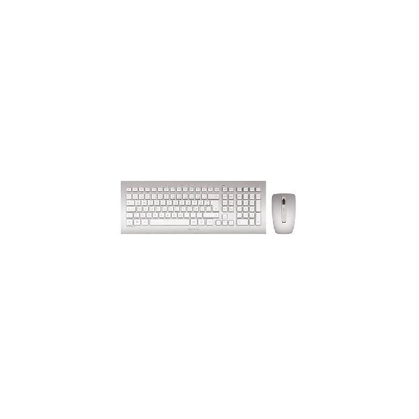 cherry - ensemble sans fil dw 8000 usb blanc/argent  -