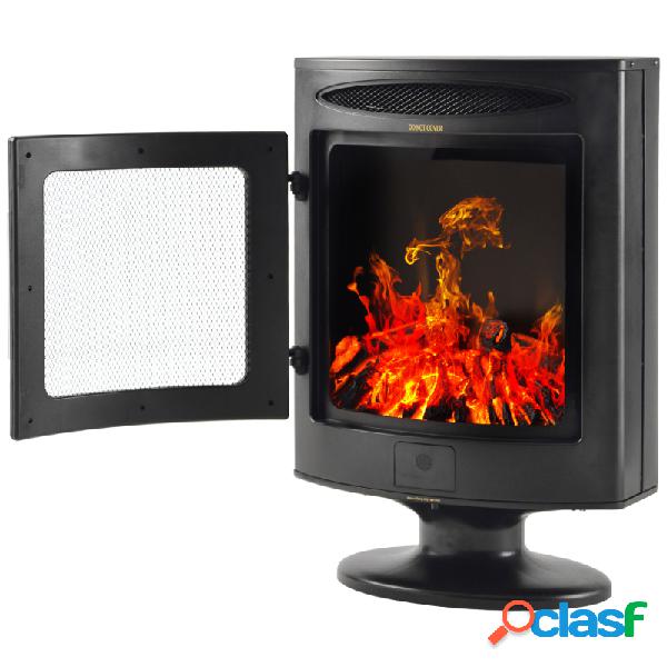 Cheminée électronique 1800w poêle à effet de flamme led réglable poêle de cheminée d&#39;intérieur autoportant de style moderne