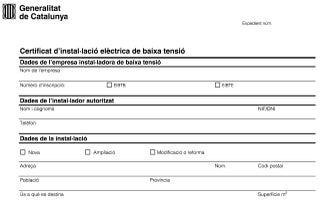 Certificado instalación electrica / boletín de luz