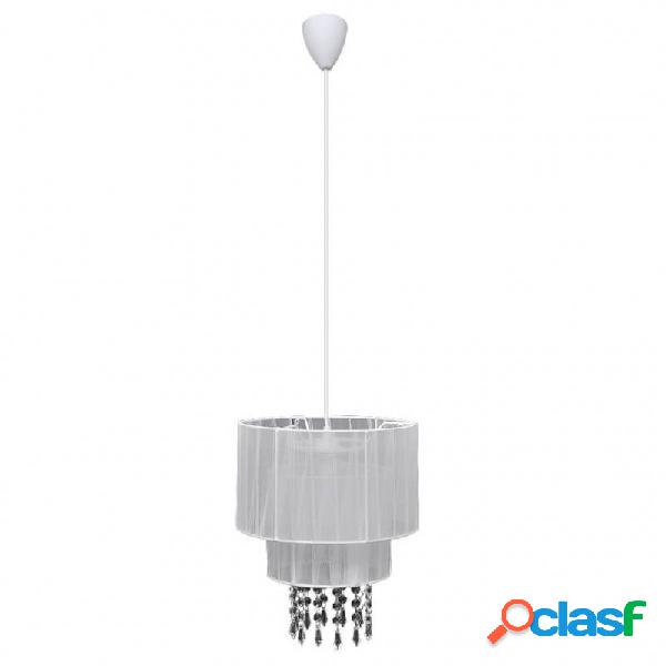 Lustre plafonnier contemporain suspension cristal blanc