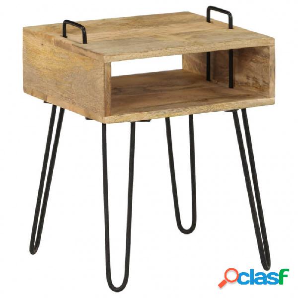 vidaXL Table de chevet Bois de manguier massif 40 x 34 x 47 cm