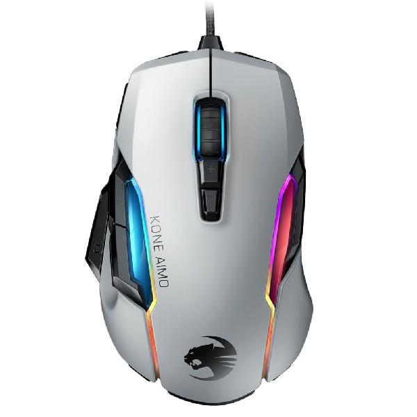 roccat - kone aimo white remastered - rgb - souris - rue du