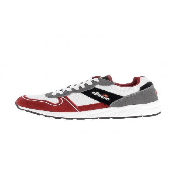 baskets ellesse running 1 rouge blanc noir ciment homme