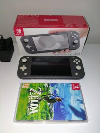 Nintendo switch lite negra + zelda