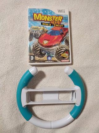 Monster 4×4 world circuit + volante. wii.