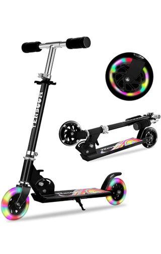 Patinete scooter tenboom plegable y ruedas led.