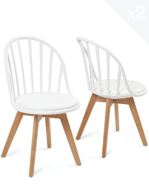 Chaise bistrot pied bois bold (lot de 2)