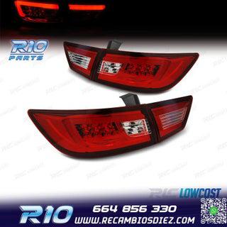 pilotos renault clio 4 13-16 light bar rojo cromo