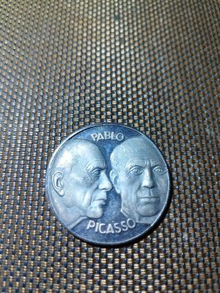 Moneda de plata pablo picasso