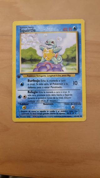 squirtle 1st edition base set 1999 españa