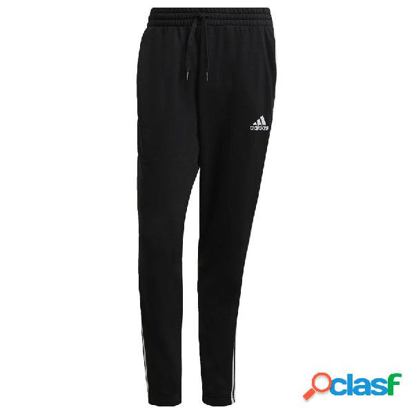 Adidas bas de survêtement essentials french terry tapered 3-stripes - noir/blanc, pointure [x-small]