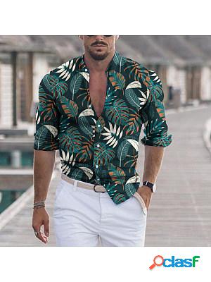 Casual Holiday Pattern Printing Mens Shirt