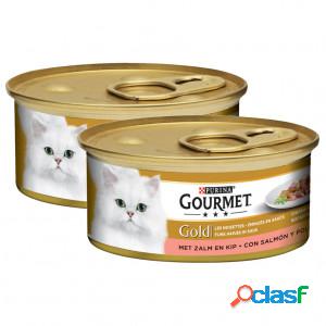 Gourmet Gold Tendres Bouchées Combipack pâtée pour chat 48 x 85 g