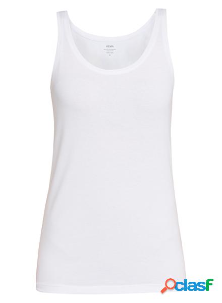 Hema débardeur femme coton biologique blanc (blanc)