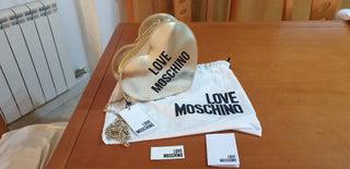 Bolso bandolera dorado corazón love moschino