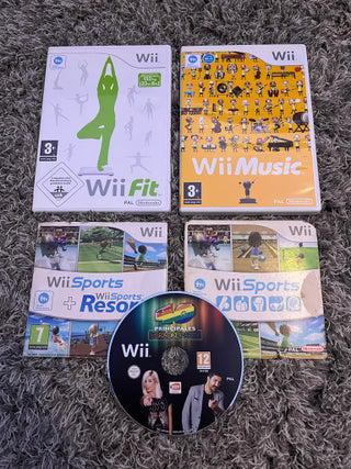 lote 5 juegos nintendo wii (wii sports, music...)