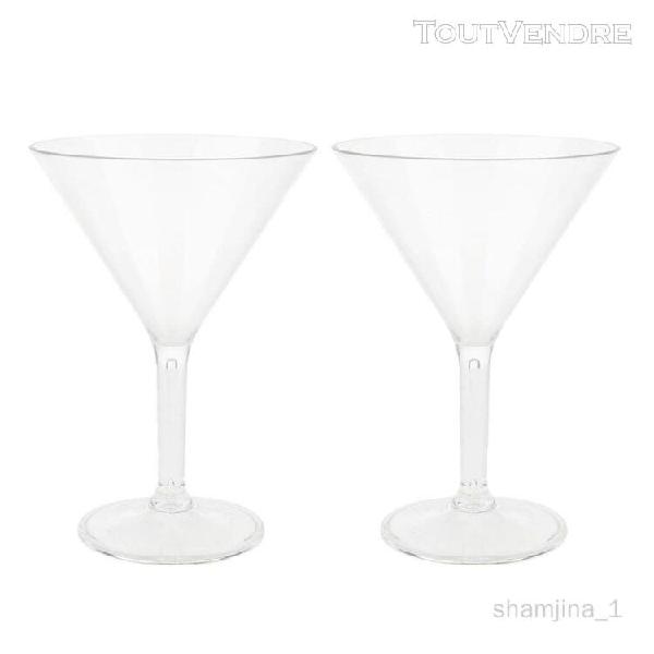 2pièces martini verre cocktail glass drink goblet pour