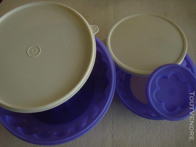 2 moules à gâteau charlotte tupperware violet diamètre