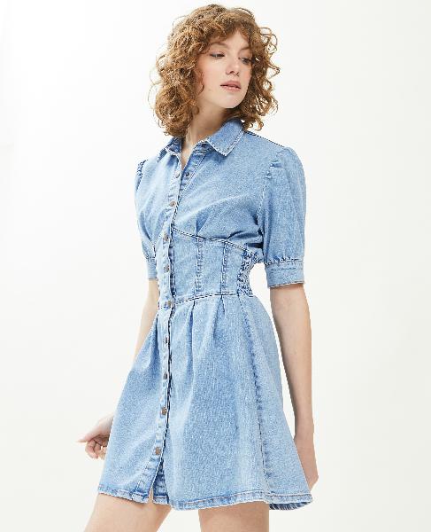 Robe boutonnée en jean