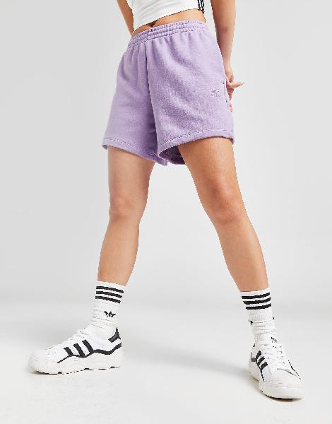 adidas originals essentials fleece shorts violet- jd sports