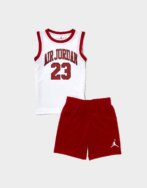 Jordan mesh tank top/shorts set children rouge- jd sports