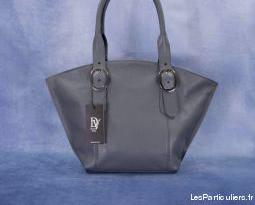 Sac à main sac épaule gris en véritable cuir - neuf