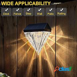 2/1 pièces extérieur solaire diamant applique clôture lampe cour décoration lampe garde-corps lampe voie lampe jardin paysage éclairage lampe miniinthebox