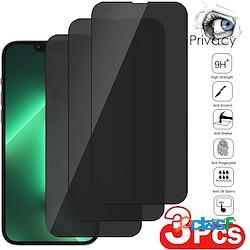 3 pièces protections décran de confidentialité à couverture complète pour iphone 14 13 12 pro max 14 pro 14 plus verre de protection anti-espion Lightinthebox