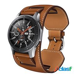 Bracelet de Montre pour Samsung Galaxy Watch 6/5/4 40/44mm, Galaxy Watch 5 Pro 45mm, Galaxy Watch 4/6 Classic 42/46/43/47mm, Watch 3, Active 2, Gear S3 S2 Vrai Cuir Remplacement Sangle 20mm 2