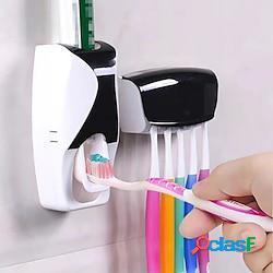 Distributeur automatique de dentifrice support mural anti-poussière porte-brosse à dents ensemble support de rangement accessoires de salle de bain ensemble presse-agrumes Lightinthebox