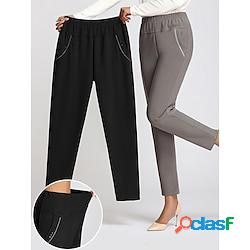 Femme maigre chino pantalon gris noir bleu foncé mode vêtement de rue plein air du quotidien usage quotidien poche toute la longueur doux plein xl 2xl 3xl 4xl 5xl lightinthebox