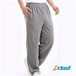 Homme Joggings Pantalon Jogger Pantalon Pantalons décontractés Pantalon de survêtement à jambe droite Taille elastique Couleur unie Confort Respirable Casual du quotidien Vêtement de rue Méla