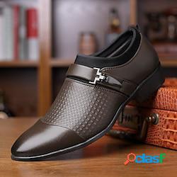 Homme mocassins et slip on chaussures de confort chaussures de moine grandes tailles mocassins en cuir rétro vintage décontractées extérieur du quotidien marche faux cuir noir marron printemp