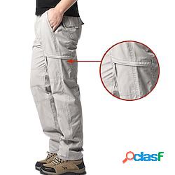 Homme pantalon cargo pantalon cargo pantalon tactique pantalon pantalon de travail taille elastique multi poche plein confort respirable casual du quotidien vêtement de rue 100% coton sportif