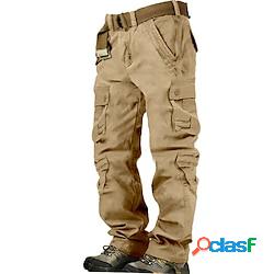 Homme pantalon cargo pantalon cargo pantalons de randonnée 8 poches plein confort respirable extérieur du quotidien sortie 100% coton mode décontractées gris vert armée jaune lightinthebox