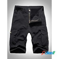 Homme Short Cargo Multi poche 6 poches Poche cargo Camouflage Respirable Extérieur Longueur genou Extérieur Casual 100% Coton mode Rétro Vintage Noir Non Elastique Lightinthebox