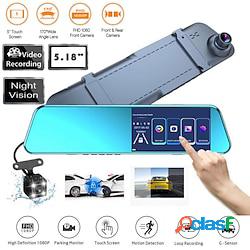 L1039 1080p nouveau design / hd / avec caméra arrière dvr de voiture 170 degrés grand angle 4 pouce ips dash cam avec vision nocturne / g-sensor / surveillance du stationnement 4 led infrarou