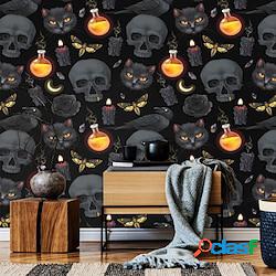 Papier peint halloween peler et coller autocollant mural amovible pvc/vinyle auto-adhésif 17.7x118 (45cmx300cm) miniinthebox