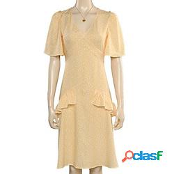 Poupée robe femme cosplay de film rétro vintage princesse jaune robe colliers décoratif mascarade polyester lightinthebox