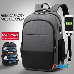 Sac à dos étanche grande capacité avec port usb étudiants école sac à dos hommes collège sac à dos durable ordinateur de voyage sac à dos 13 14 15,6 pouces sac pour ordinateur portable lighti